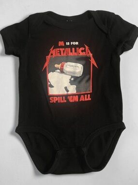 Metallica Baby Onesie 18M M Is For Metallica Spill Em All Band Tee Style Metal